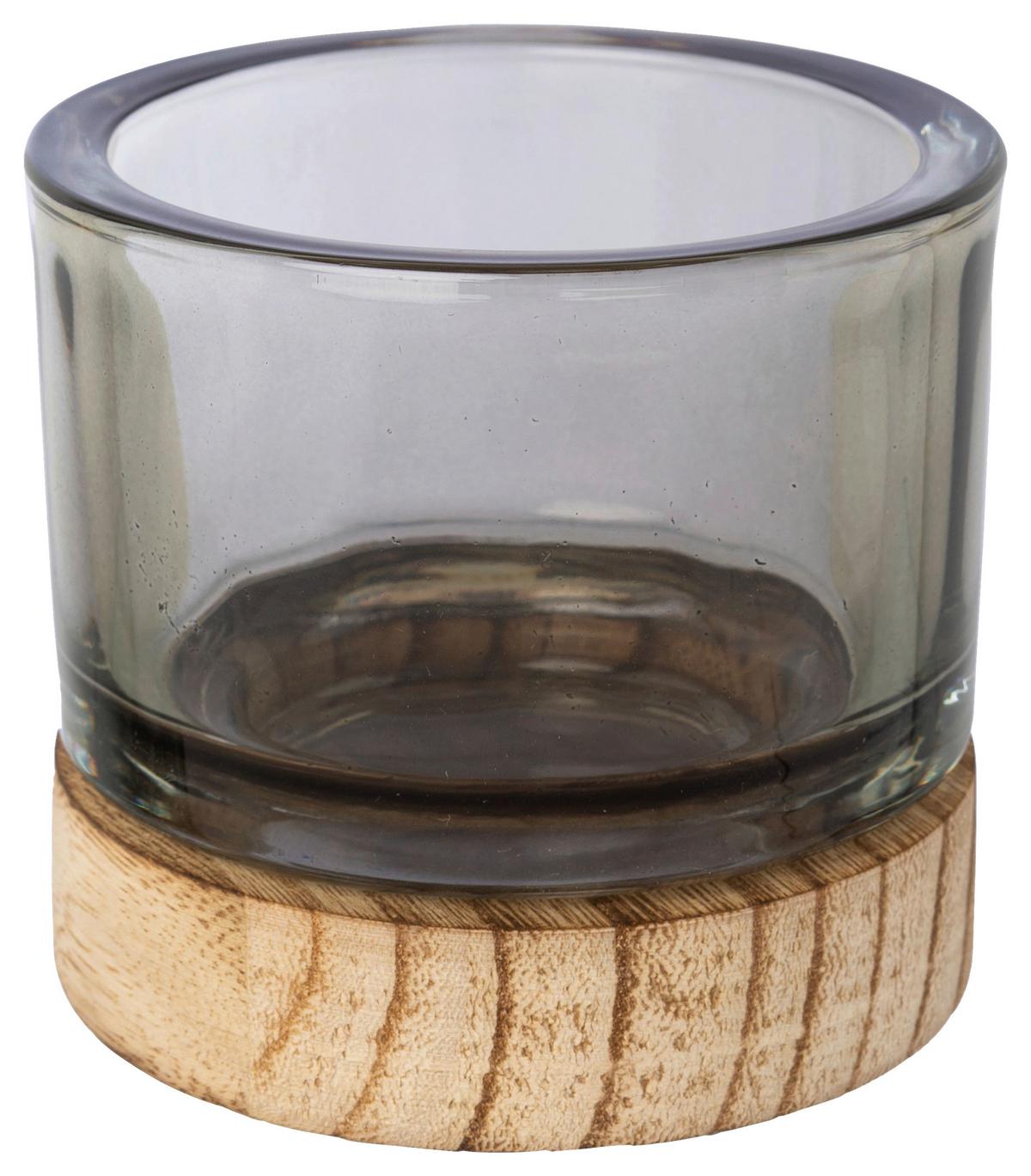 Mécsestartó Maja I - barna/szürke, Basics, Üveg (8,5/13cm) - Modern Living