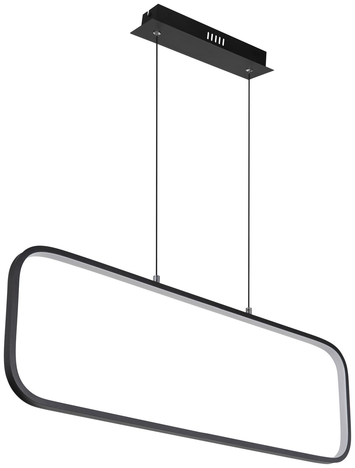 Viseča Led-svetilka Sarah, S Sijalko - črna/opal, Basics, kovina/umetna masa (80/10/120cm) - Globo