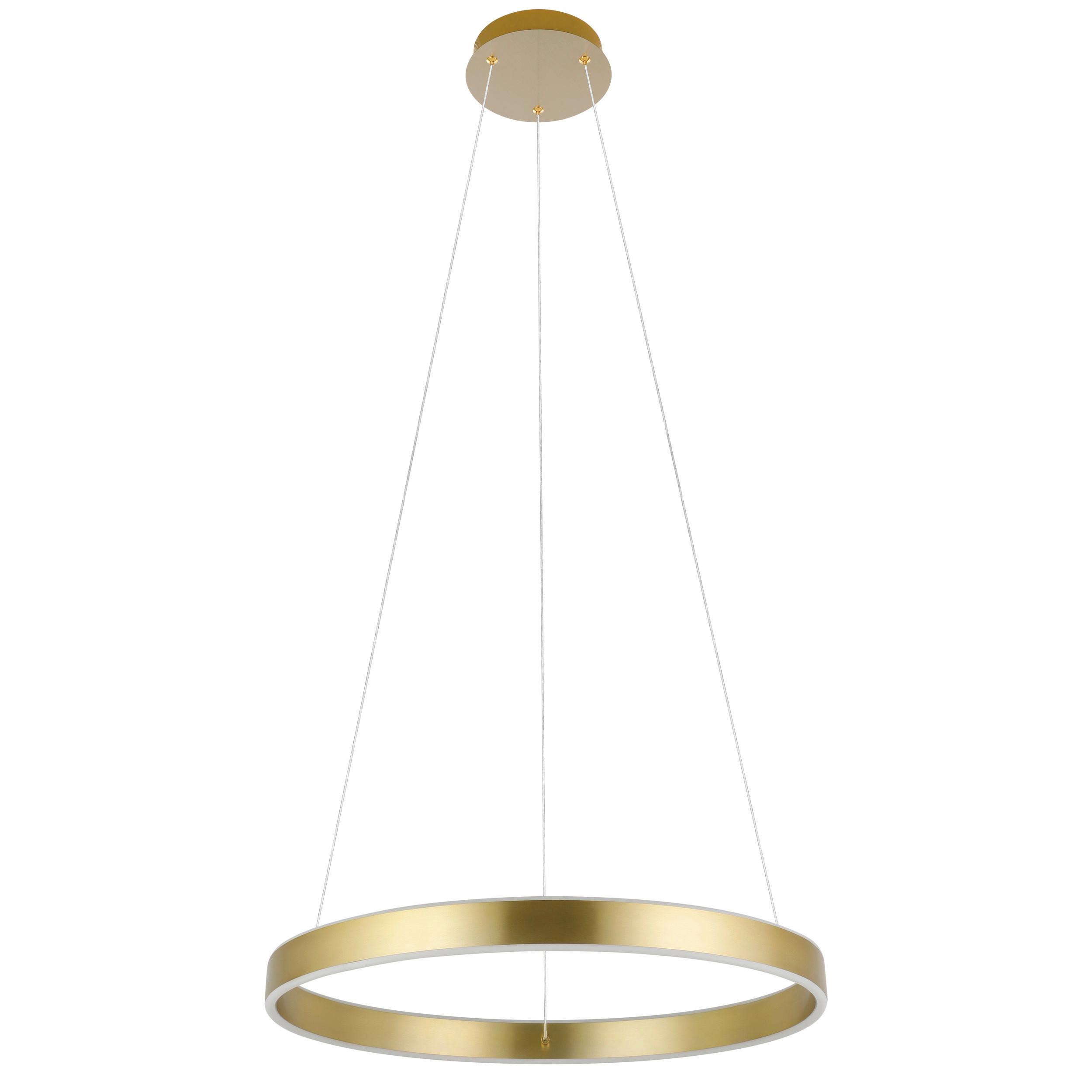 Led-hängeleuchte 33484 Alcazaba - Weiss/Messingfarben, Design, Kunststoff/Metall (55/150cm) - Eglo