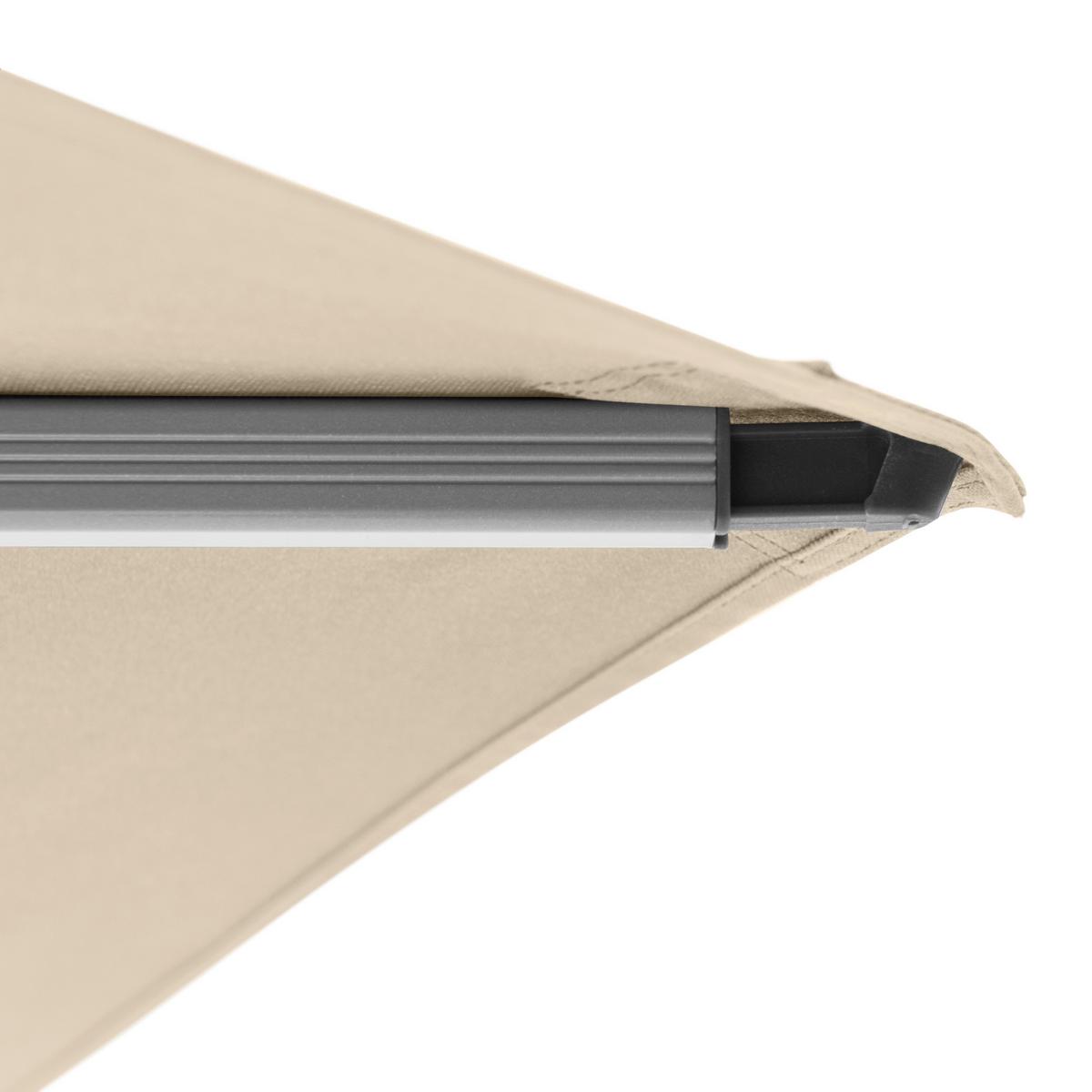 Ampelschirm Knirps Beige ca. 275x275cm - Beige/Silberfarben, KONVENTIONELL, Textil/Metall (275/275cm) - KNIRPS