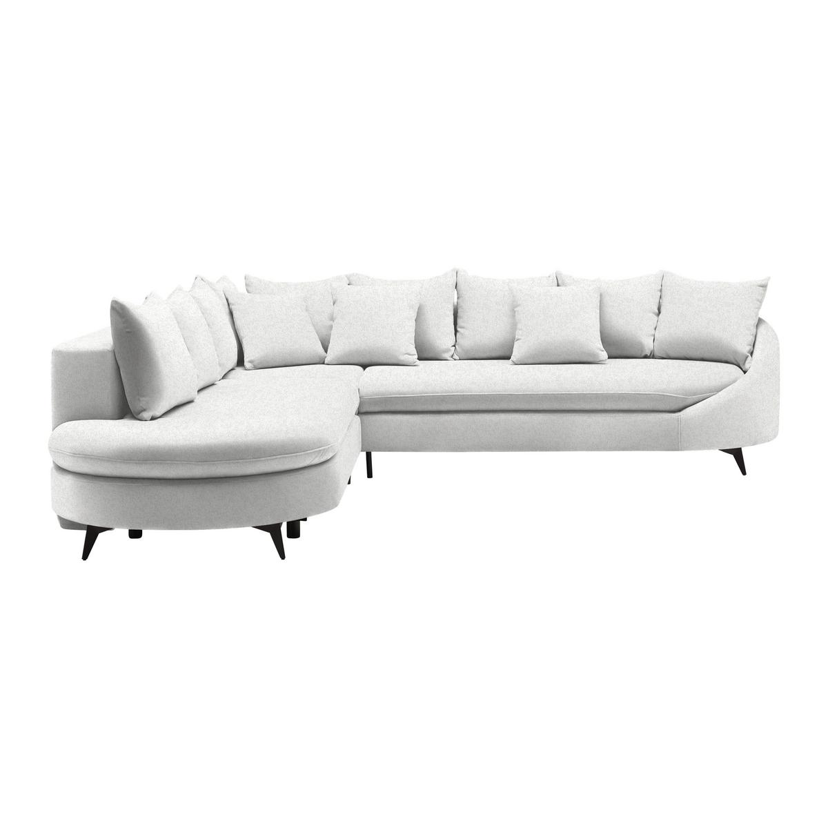 Ecksofa Axel Creme - Creme/Schwarz, MODERN, Textil/Metall (250/87/291cm) - Mömax