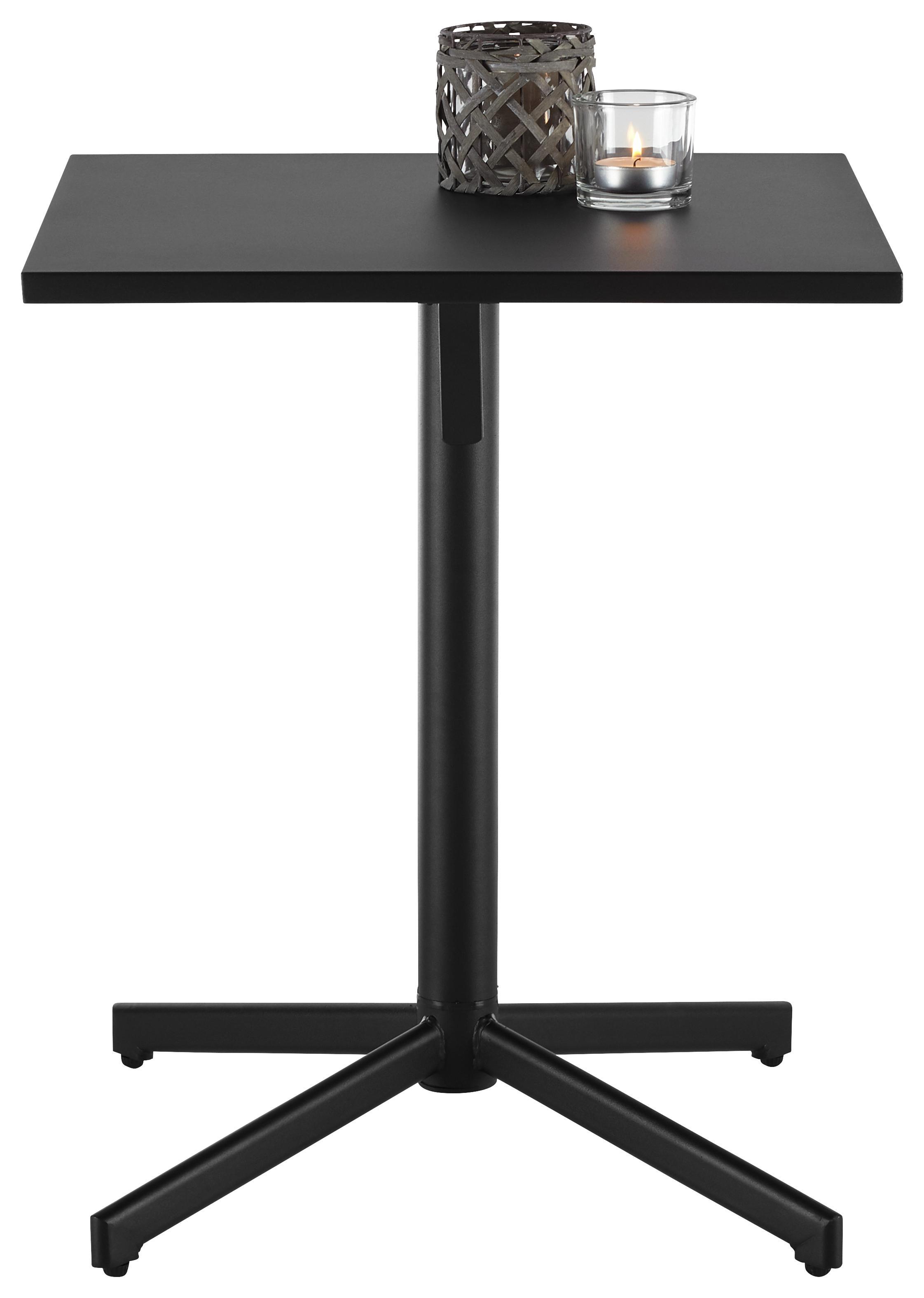 Gartentisch Katar in Schwarz - Schwarz, Metall (60/71/60cm) - Modern Living