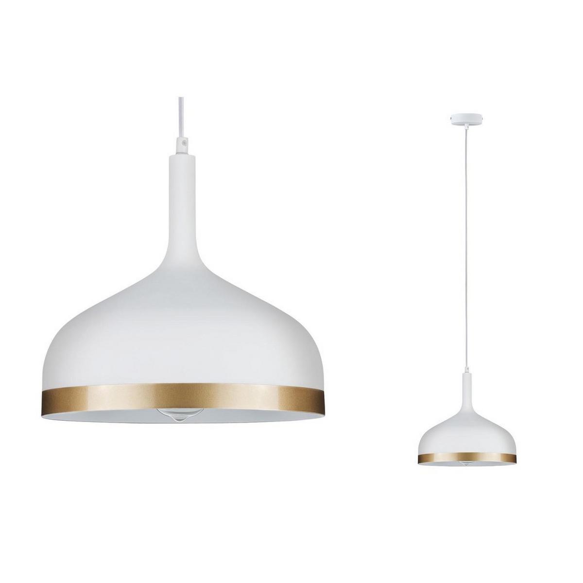 LED-Hängeleuchte max. 20 Watt - Goldfarben/Weiß, Design, Metall (15/110cm) - Paulmann