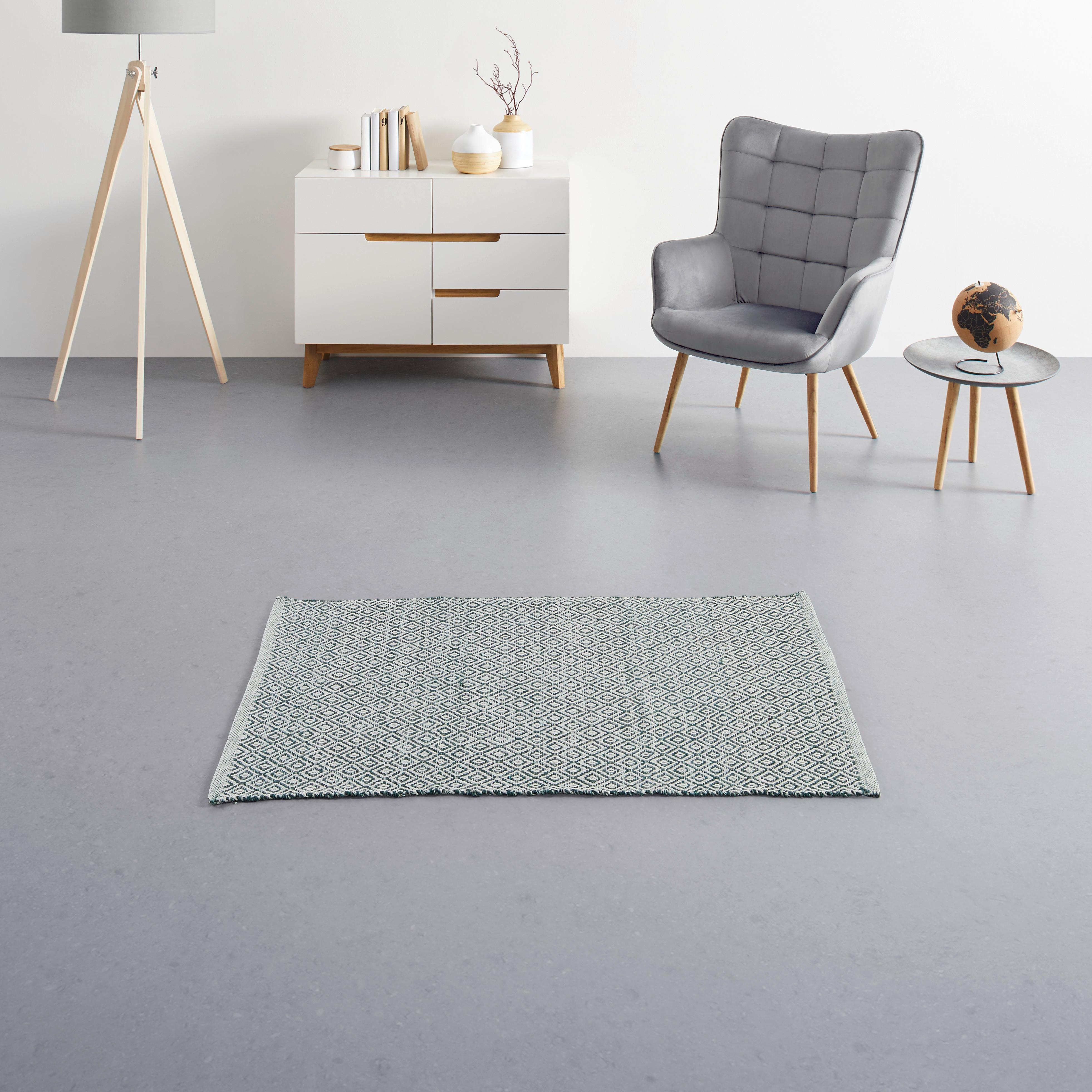 HANDVÄVD MATTA CAROLA 1 - grön, Basics, textil (60/120cm) - Mömax