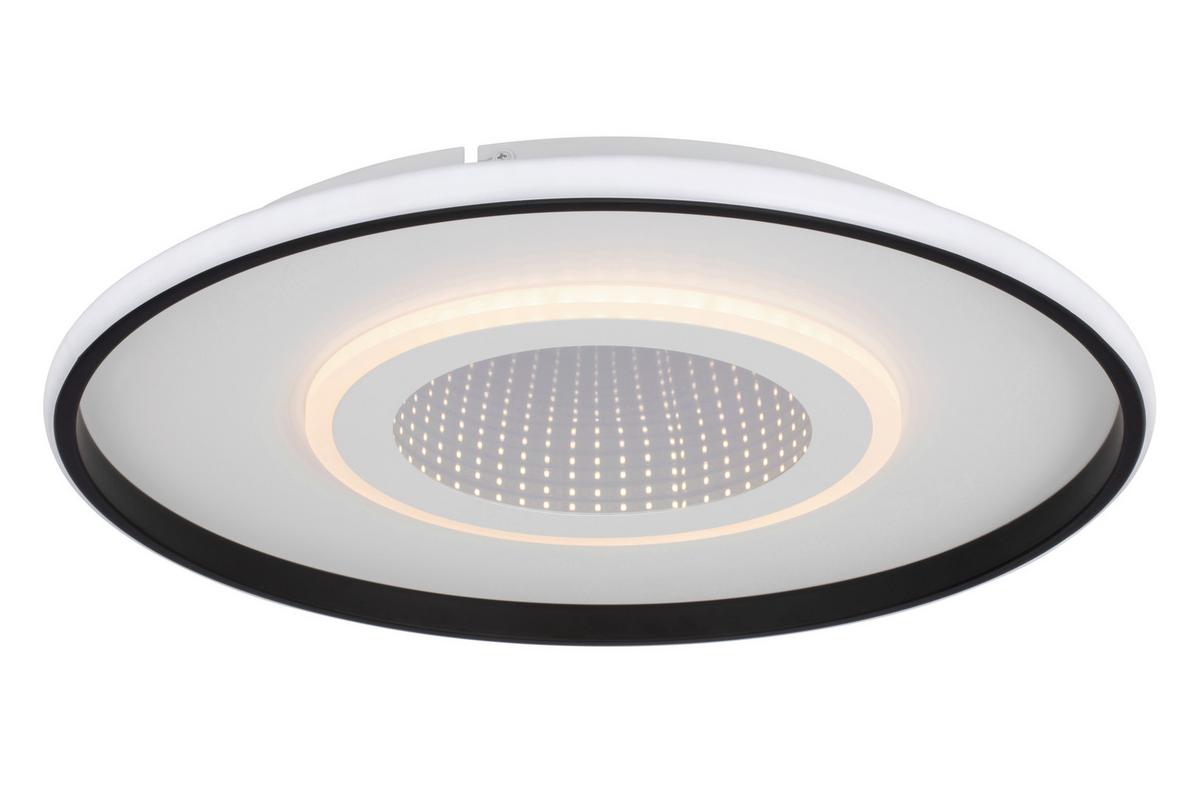 LAMPA SUFITOWA LED SALFORD *SBN* - czarny/biały, Trend, tworzywo sztuczne/metal (50/5,5cm) - Novel