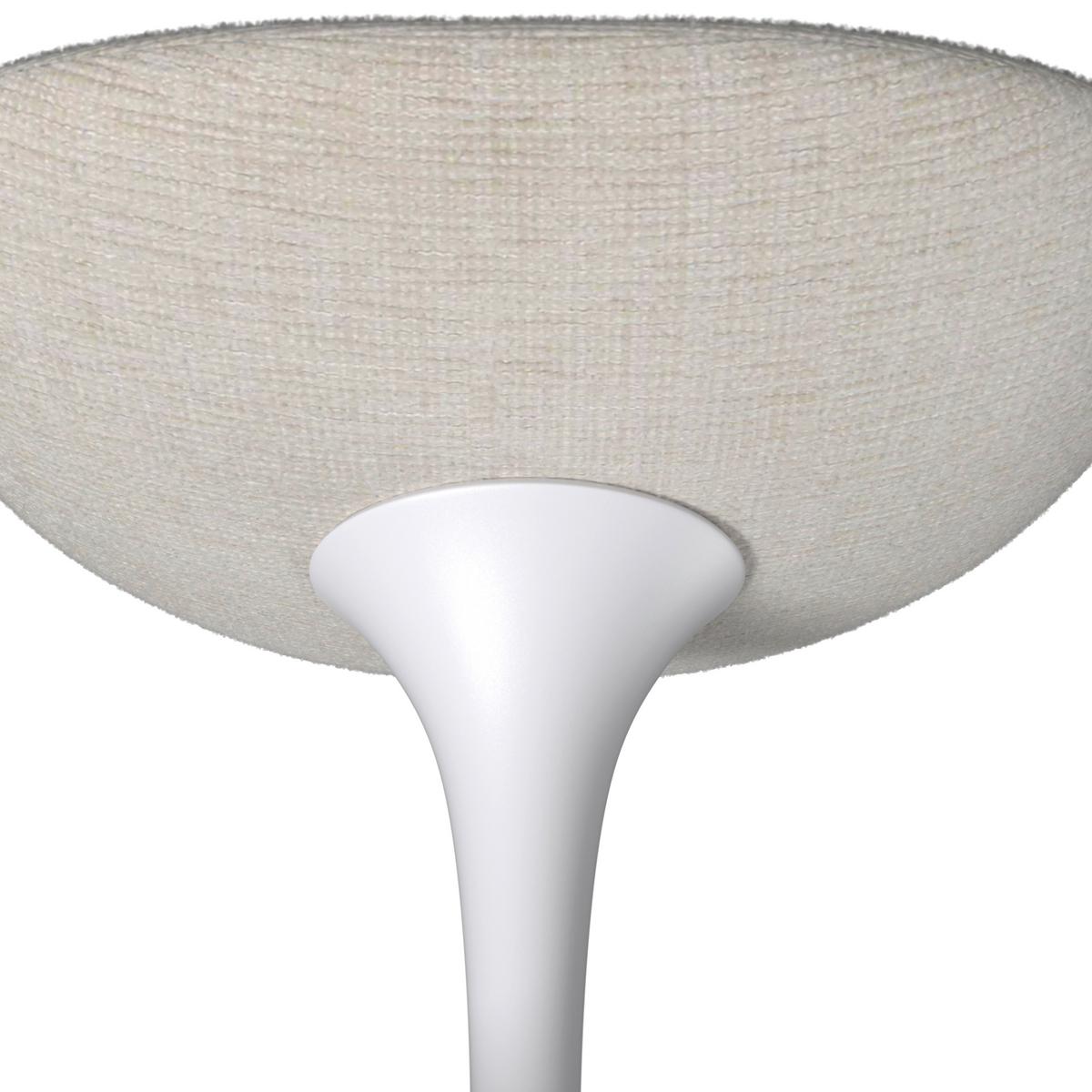 Stuhl Celia Beige/Weiß Leinenoptik Drehbar Gepolstert - Beige/Weiß, MODERN, Textil/Metall (56/49/83cm) - Bessagi Home