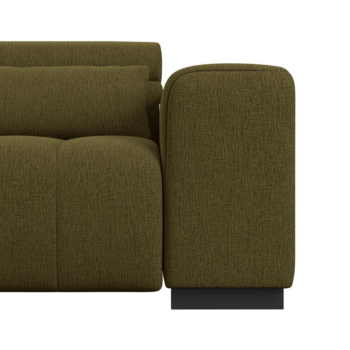Kutna Garnitura Matera - maslinasto zelena/crna, Trend, tekstil/drvo (226/311cm)