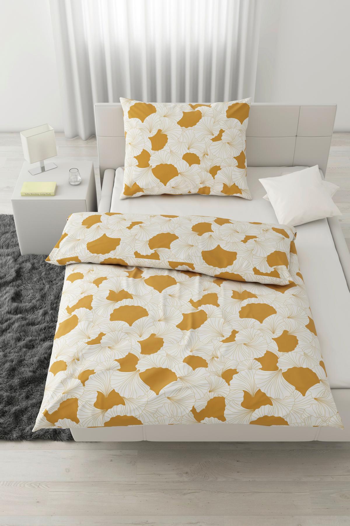BETTWÄSCHESET GINGKO - Gelb, Modern, Textil (160/210cm) - Modern Living