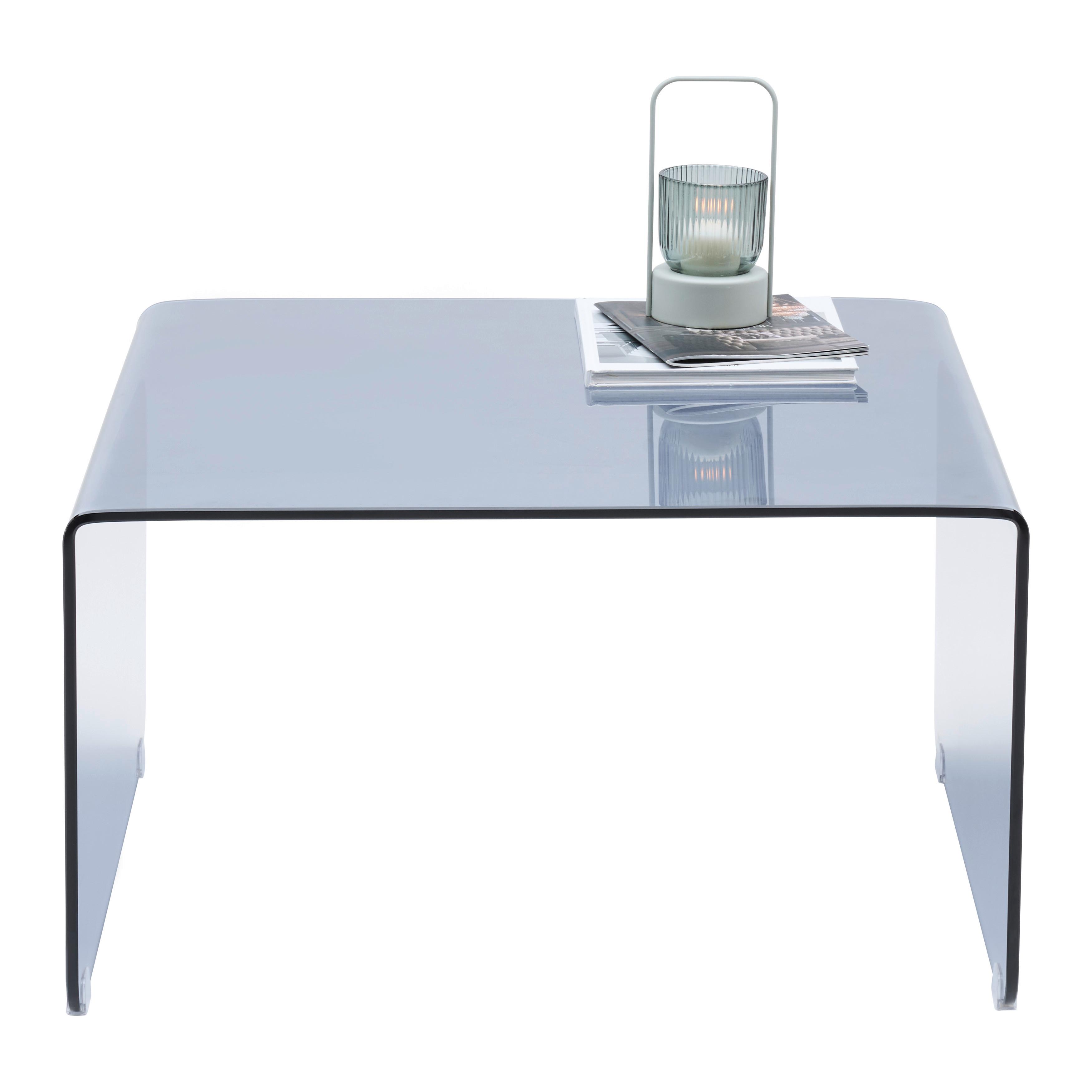 Klubska Miza Wing - siva, Moderno, steklo (70/40/70cm) - Mömax