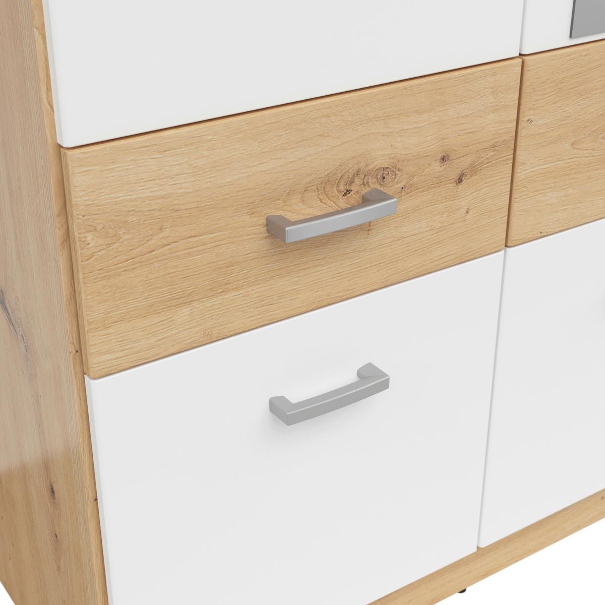 Dulap BRANDO 2 SP - argintiu/alb, Konventionell, material pe bază de lemn (91/199/58cm)