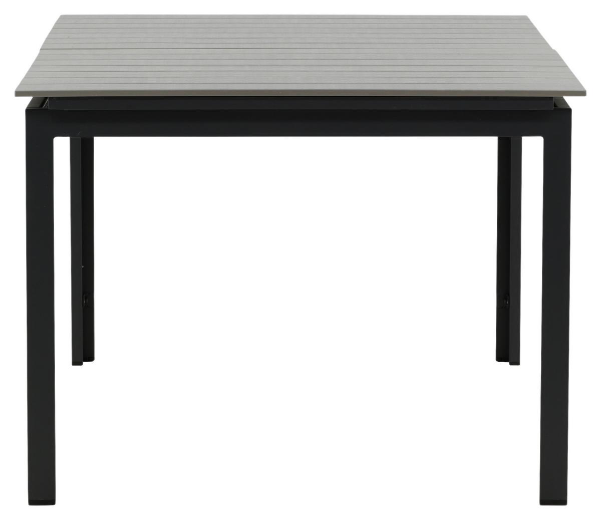Gartentisch Levels ca. 160x100x75 cm Grau/Schwarz - Schwarz/Grau, KONVENTIONELL, Metall (160/100/75cm) - Gardenson
