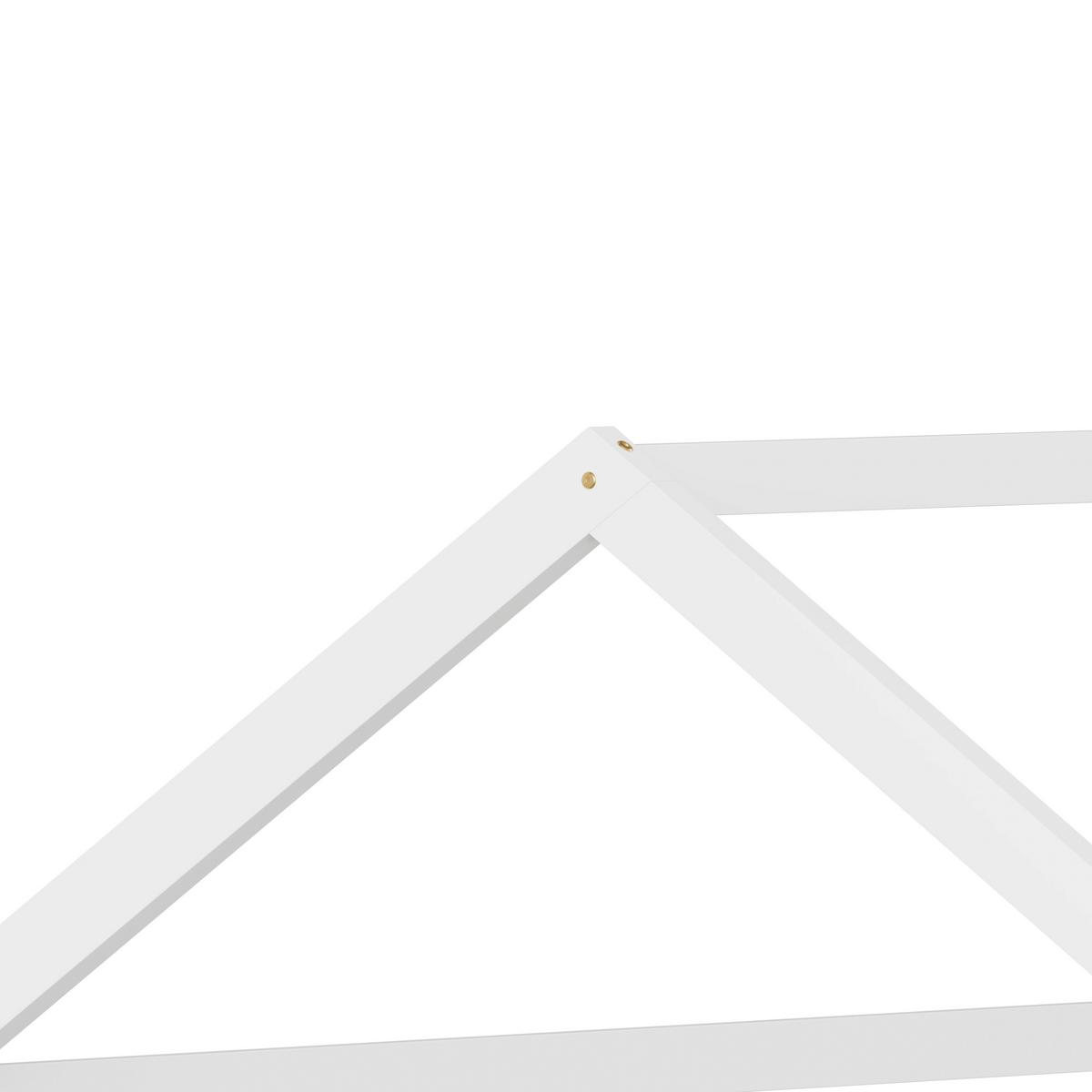 Bodenbett Kids - Weiss/Naturfarben, Konventionell, Holz (120/200cm) - Mömax
