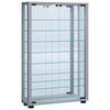Vitrine Lumo ca. 59x91x18 cm Silber - Silberfarben, MODERN, Glas/Holzwerkstoff (59/91,3/18cm) - MID.YOU