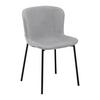 Stuhl Noemie Hellgrau Webstoff Gepolstert - Hellgrau/Schwarz, MODERN, Holz/Textil (46/79/56cm) - Bessagi Home