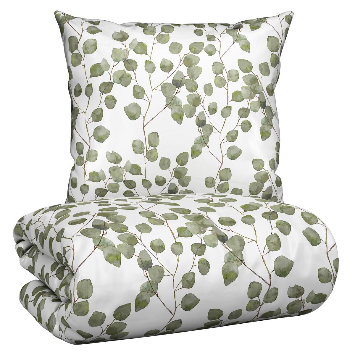 Bettwäsche Bio-Sophia Design Grün/Weiß ca. 135x200cm - Weiß/Grün, Natur, Textil (135/200cm) - ecoTree