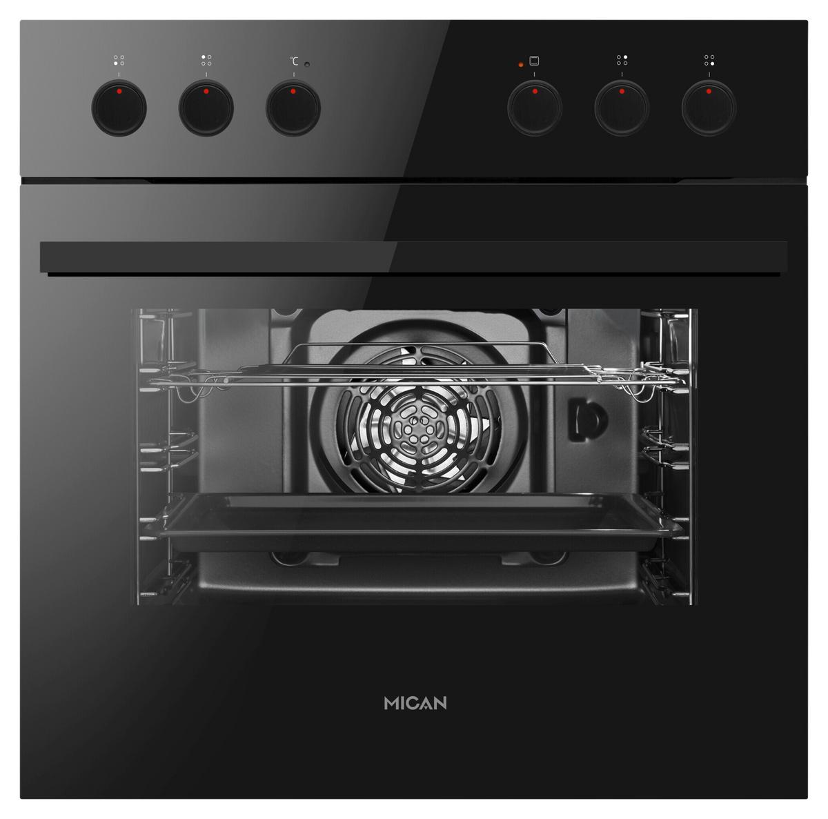 Herdset 90355 Schwarz - Schwarz, Basics, Glas/Metall (59,5/59,5/57,5cm) - Mican