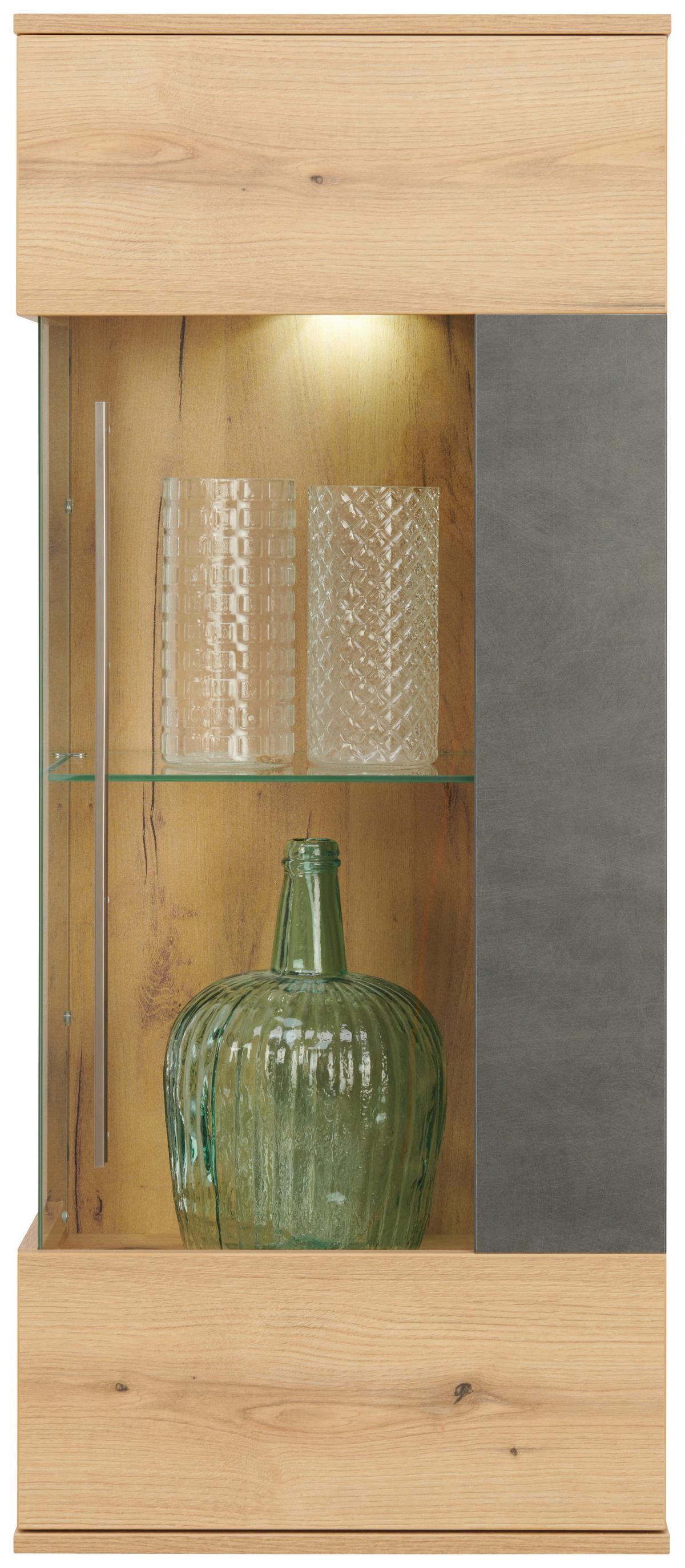 Vitrină suspendată LIMIT - Modern, sticlă/material pe bază de lemn (53/125/35cm) - Modern Living