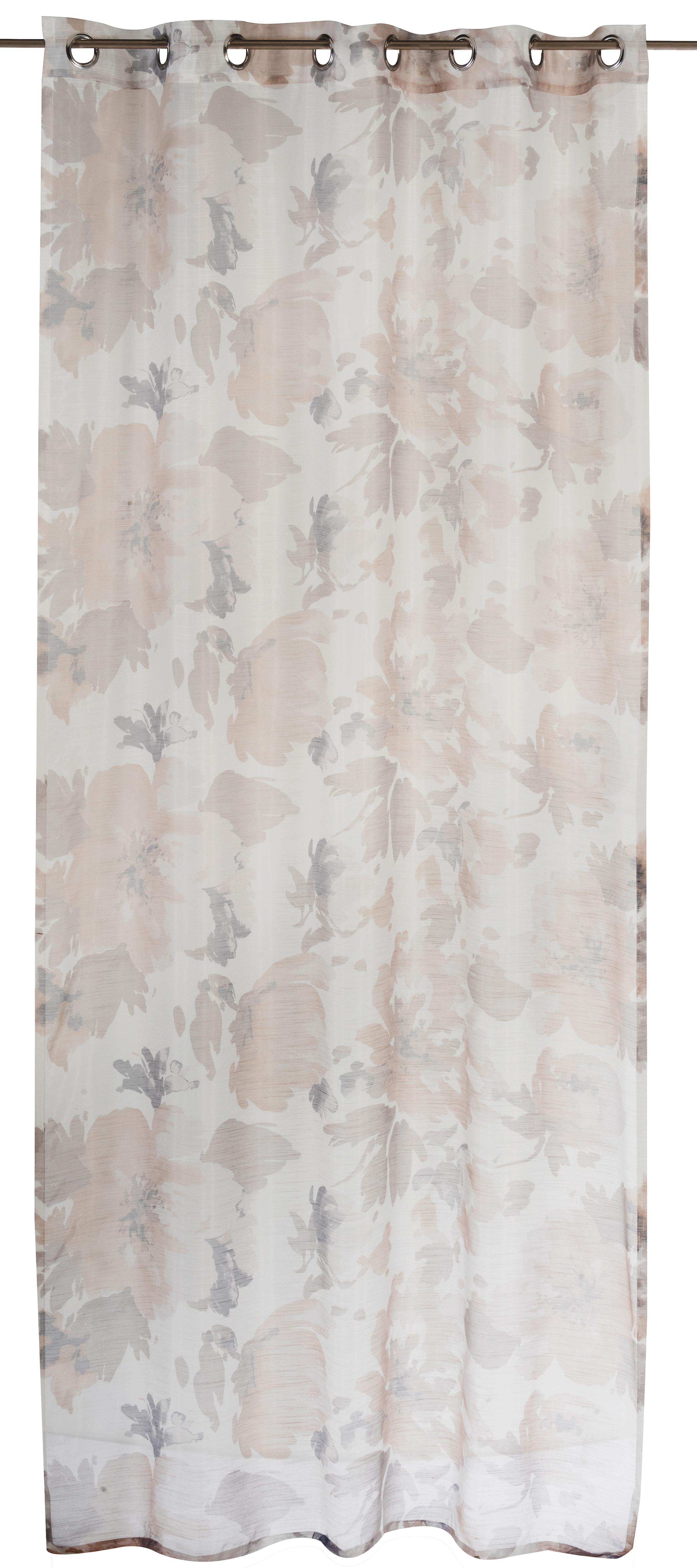 ZASŁONA NA PRZELOTKACH BOTANICA 09 2 SZTUKI - beżowy, Basics, tkanina (140/255cm)