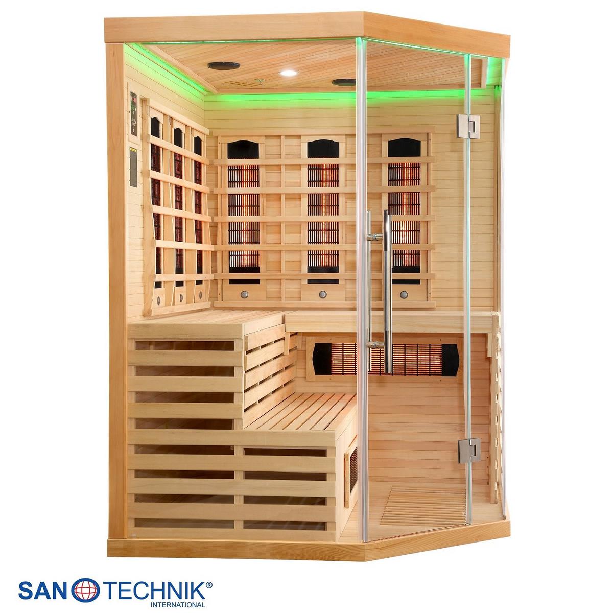 Infrarotkabine Deluxe in Braun ca. 150x200x150cm - Braun, MODERN, Holz (150/200/150cm) - Sanotechnik