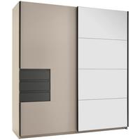 DULAP USI CULISANTE OSNABRÜCK - sahara/grafit, Trend, sticlă/material pe bază de lemn (180/198/65cm)
