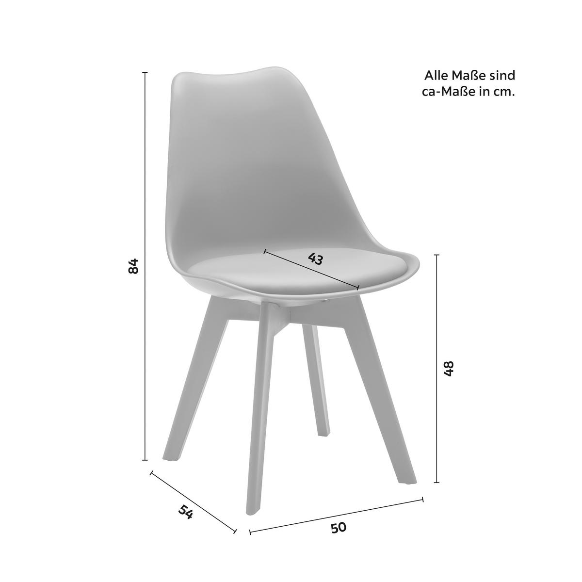 KRZESŁO MIA - niebieski, Modern, tworzywo sztuczne/tkanina (50/84/54cm) - Bessagi Home