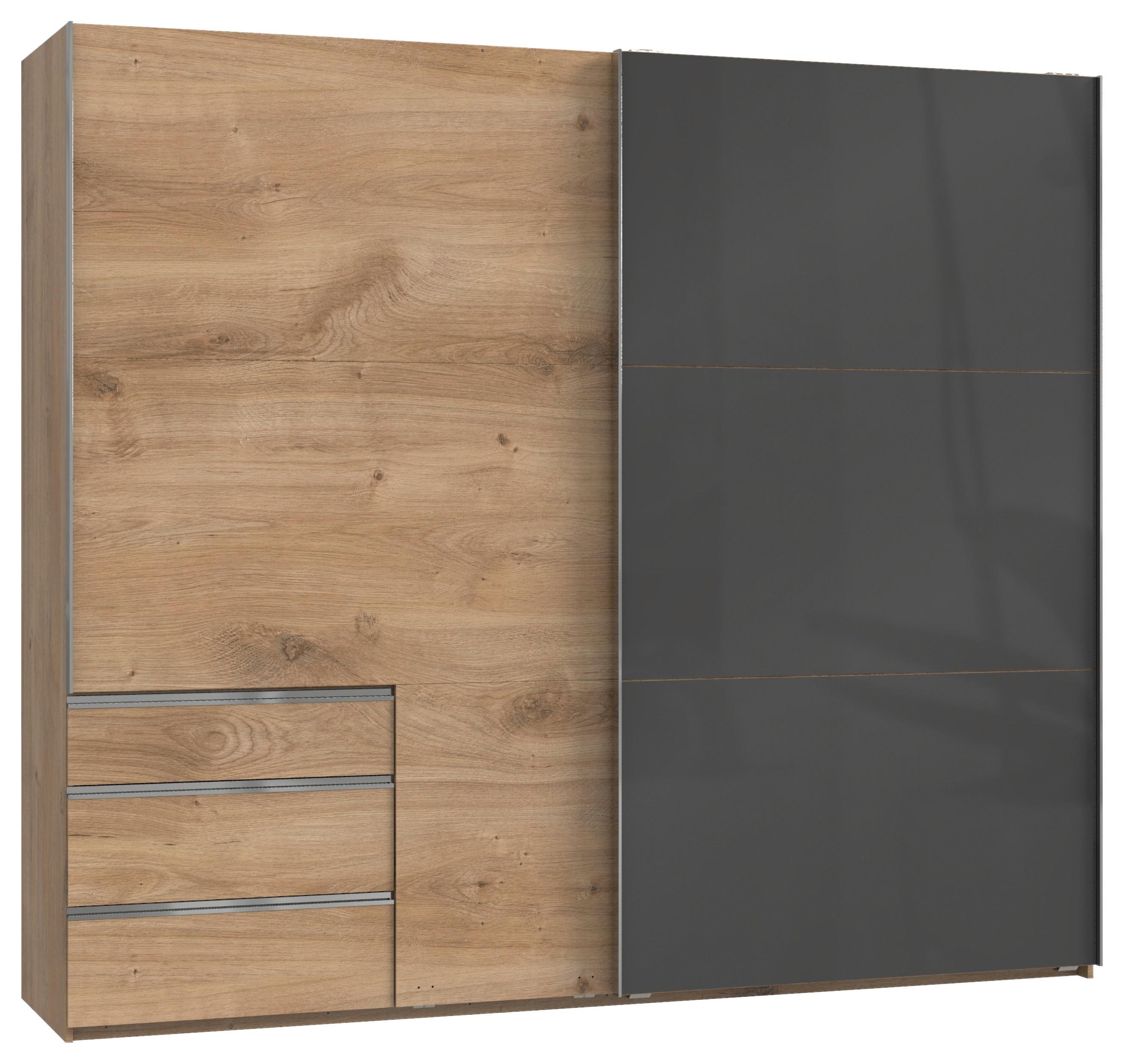 Ormar S Kliznim Vratima Level 36c - siva/boje hrasta, Moderno, drvni materijal (250/216/65cm) - Modern Living