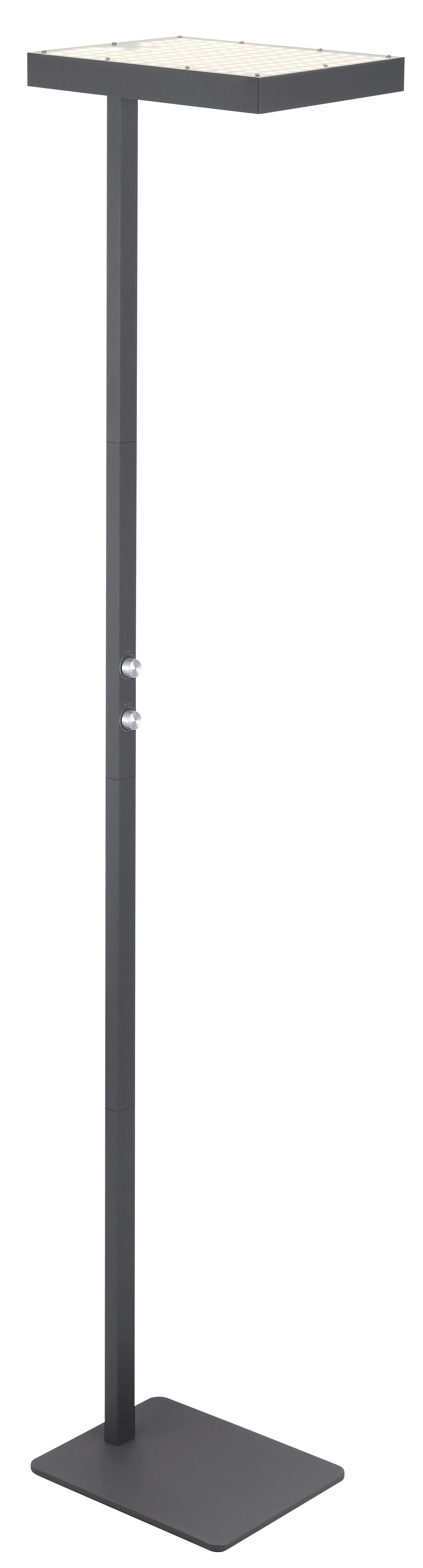 Led Podna Svjetiljka Barker - srebrne boje/prozirno, Design, metal/plastika (40/28/184,8cm) - Globo
