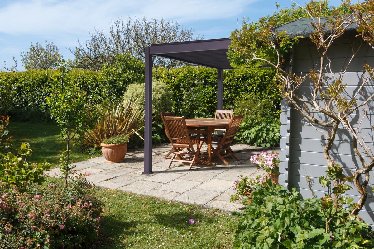 Pavillon Classic Anthrazit ca. 400x255x300 cm Aluminium - Anthrazit, Basics, Metall (400/255/300cm) - Gardenson