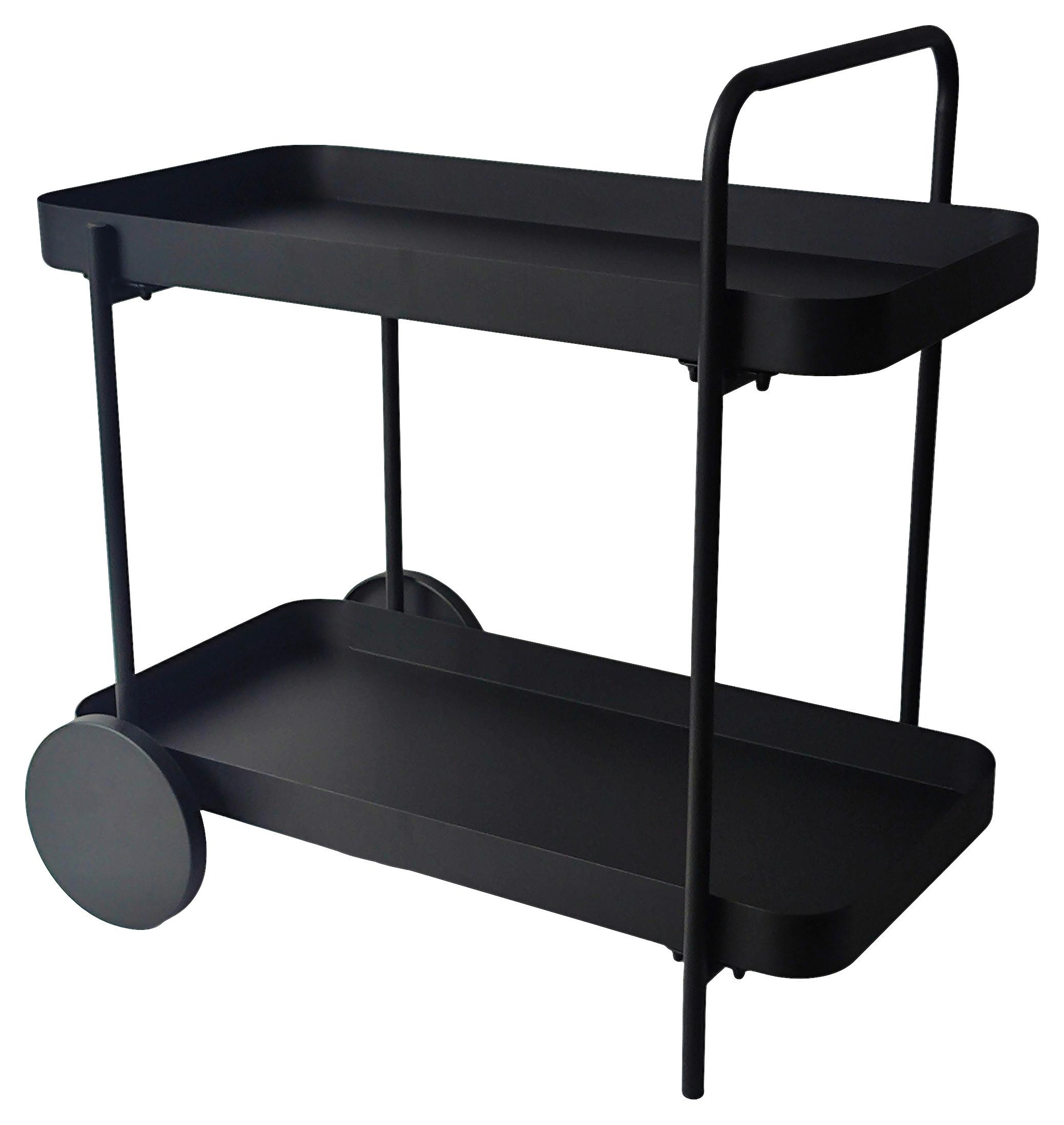SERVIERWAGEN DESINO -EXKLUSIV- - Schwarz, MODERN, Metall (70/70/43cm) - Mömax