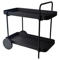 Kolica Za Serviranje Desino - crna, Moderno, metal (70/70/43cm) - Modern Living