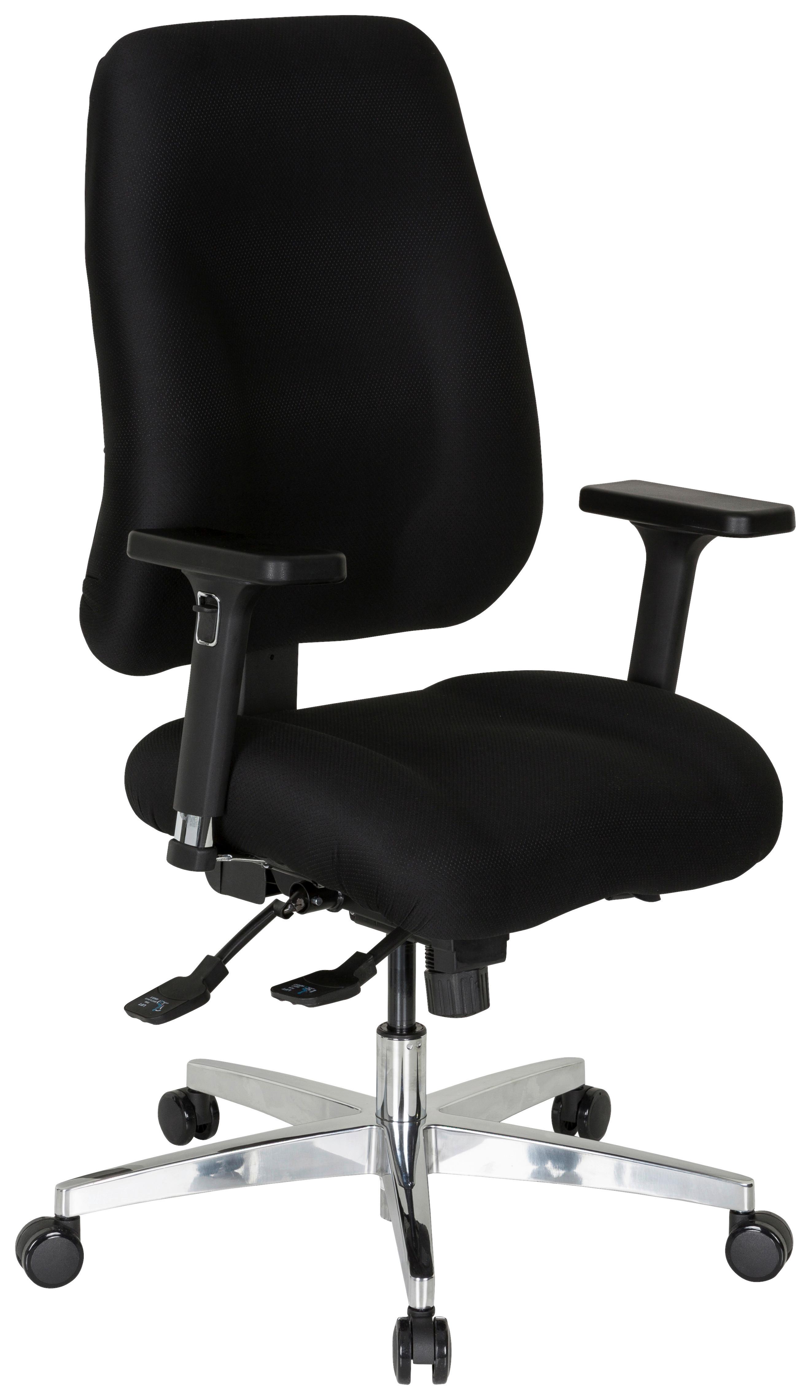 Vrtljivi Stol Zenit Comfort, Črna - srebrne barve/črna, Basics, kovina/umetna masa (66/107/67cm) - MID.YOU