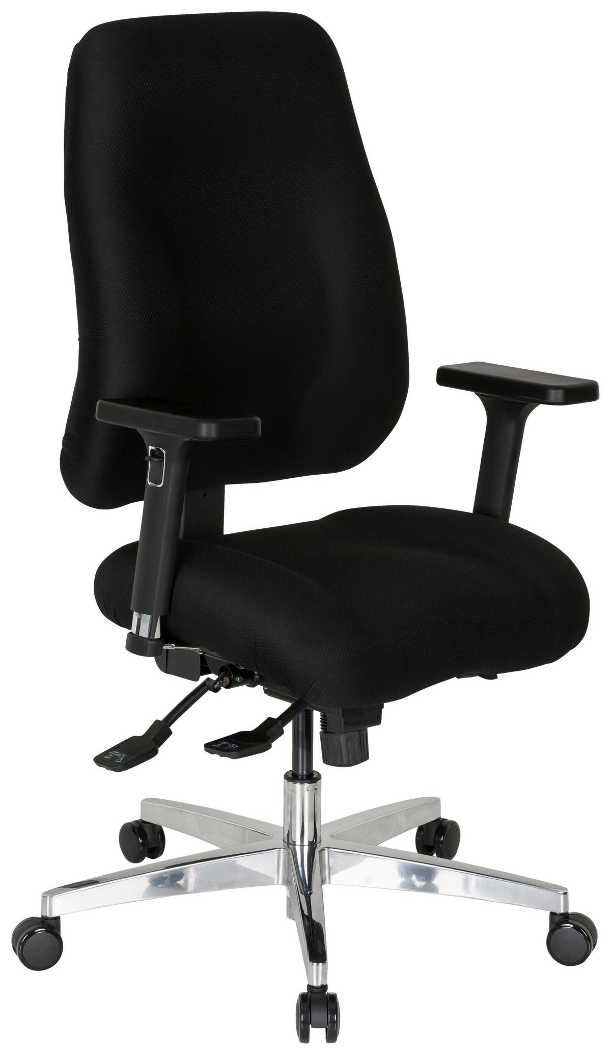 Vrtljivi Stol Zenit Comfort, Črna - srebrne barve/črna, Basics, kovina/umetna masa (66/107/67cm) - MID.YOU