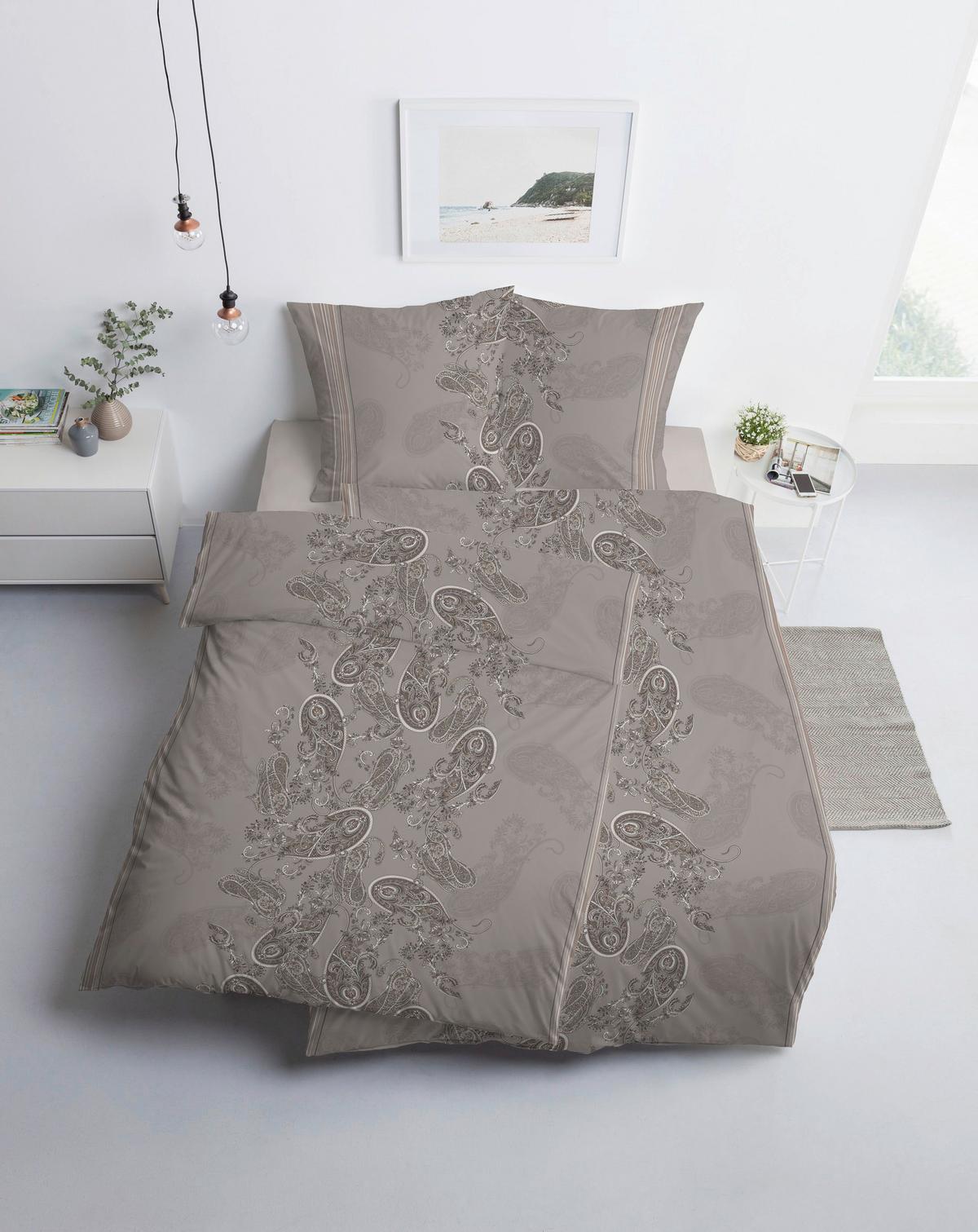 POŚCIEL RAYA - taupe, Design, tkanina (135/200cm) - Estella