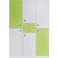 Omara S Klasičnimi Vrati Sunny - aluminij/bela, Moderno, umetna masa/les (135/198/58cm) - Premium Living Omara S Klasičnimi Vrati Sunny - aluminij/bela, Moderno, umetna masa/les (135/198/58cm) - Premium Living