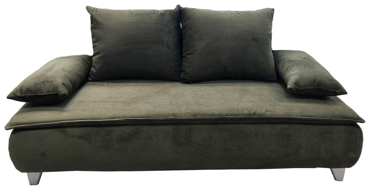 Boxspring Kanapéágy Mona - olívazöld, Modern, textil (208/100/106cm) - Mömax