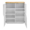 BYRÅ CARLOS - vit/ekfärgad, Modern, trä (100/122/42cm) - Bessagi Home