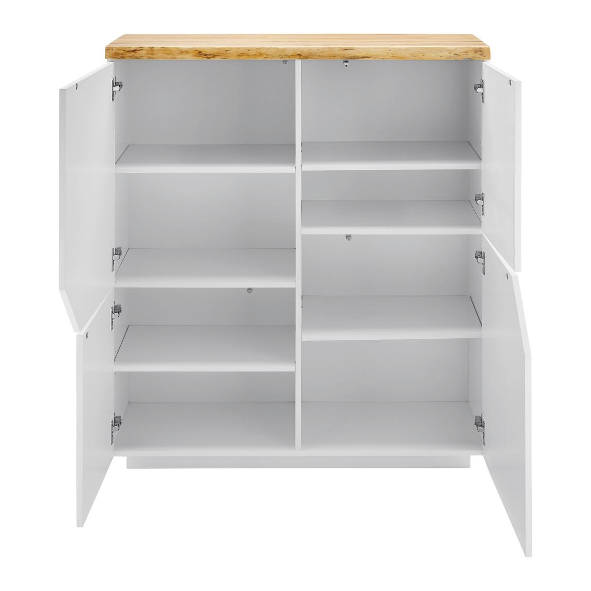 Komoda Carlos - bijela/boje hrasta, Moderno, drvo (100/122/42cm) - Bessagi Home