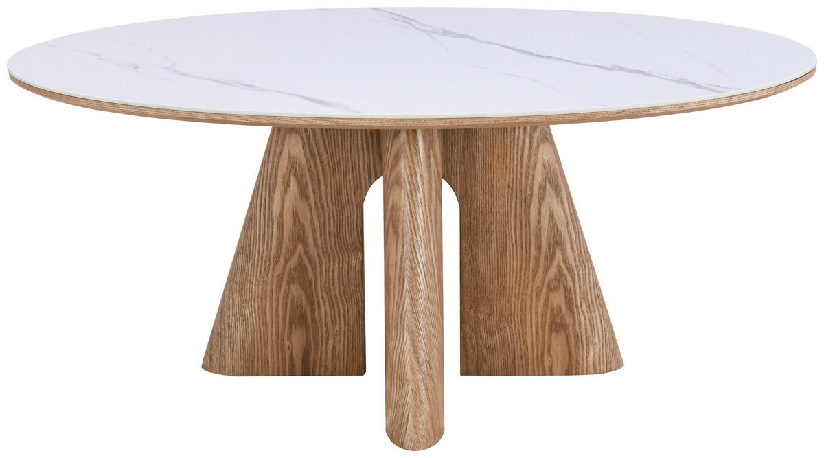 Jedilna Miza Otis, Barva Hrasta, Bela, 160x90 - barve hrasta/bela, Moderno, kamen/leseni material (160/90/75cm) - Livetastic