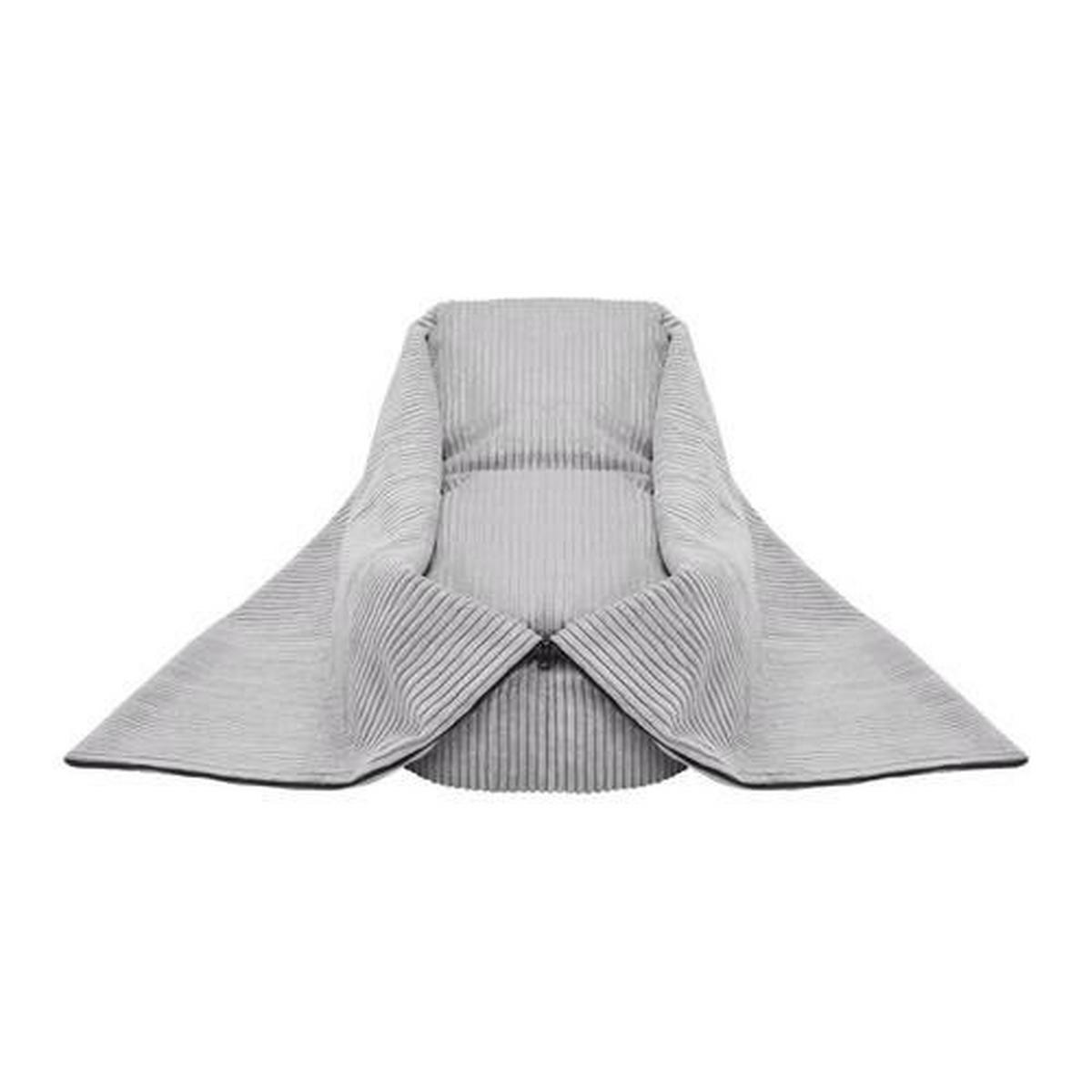 Sitzsack Capri Hellgrau Cord - Hellgrau, MODERN, Textil (45/50/80cm)