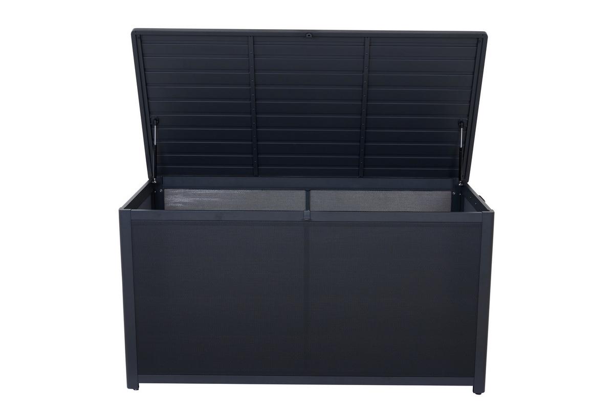 Kissenbox Sabano Grau - Grau, Basics, Kunststoff/Metall (79,3/83/159cm) - Siena Garden