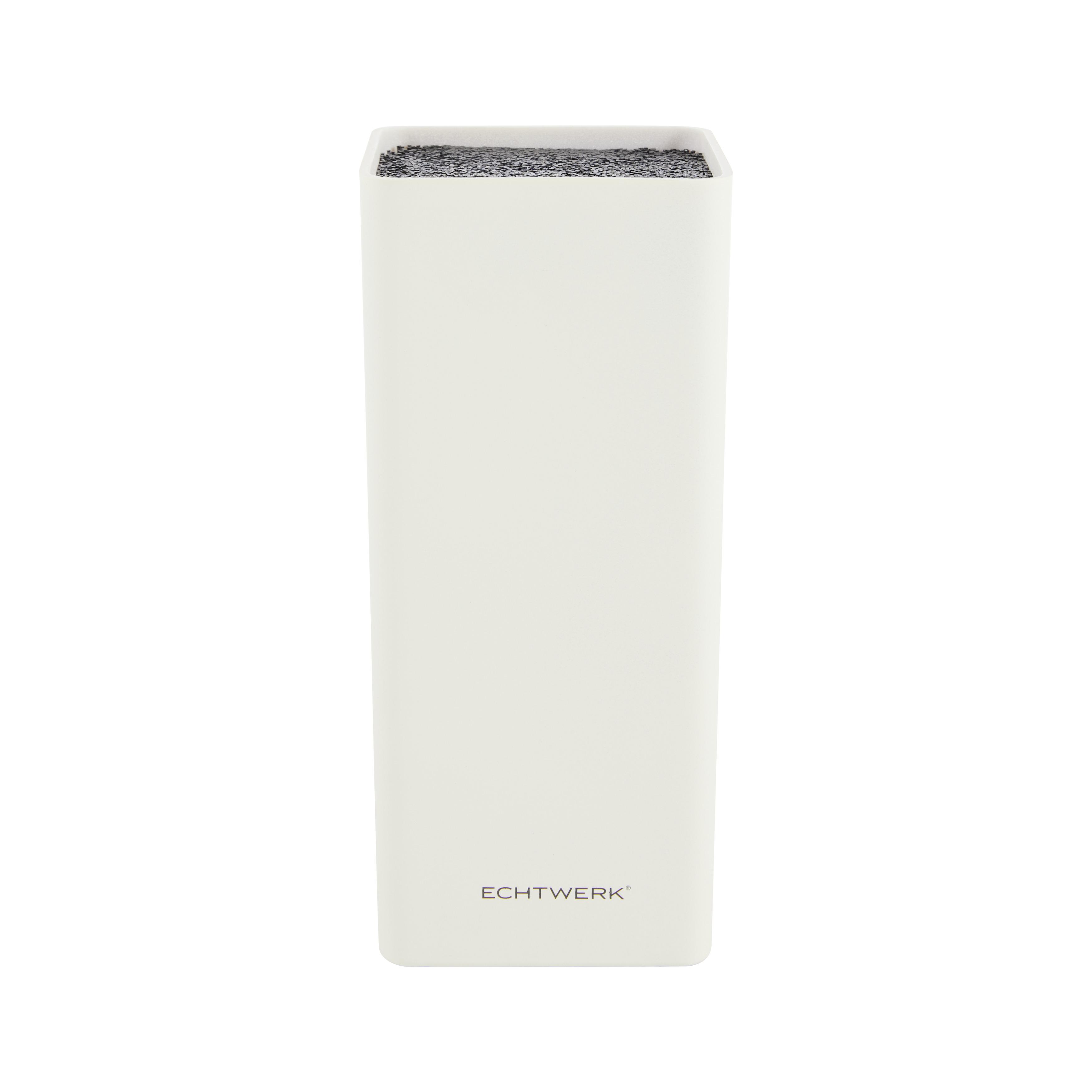 Messerblock Square in Cremefarben - Creme, Design (22,8/10,7/10,7cm) - Echtwerk