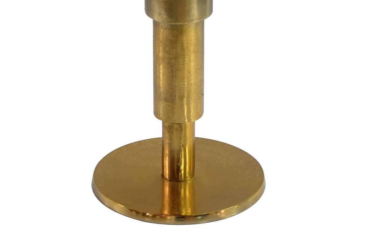 Beistelltisch Wl7.370 - Weiss/Goldfarben, Design, Stein/Metall (37/37/59cm) - Livetastic