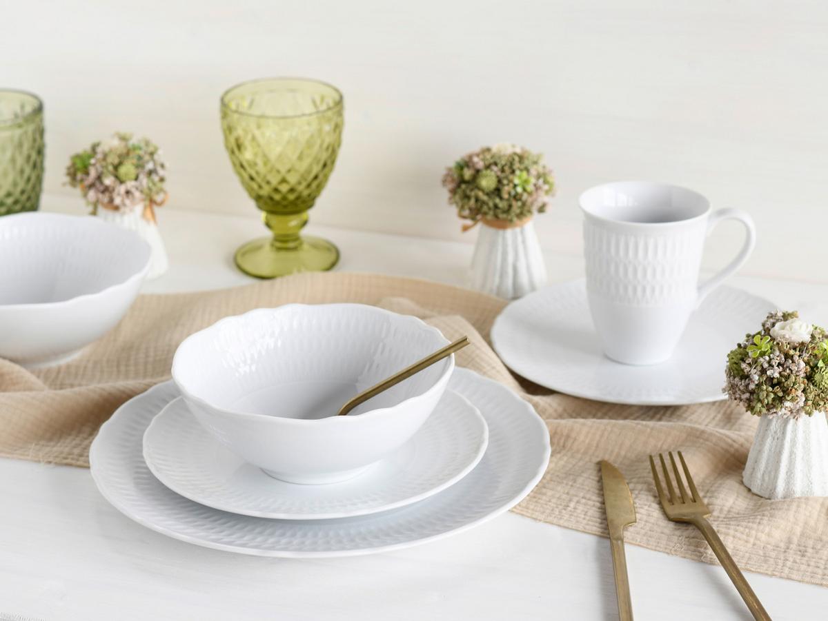 Porcelán Étkészlet Sofia White - fehér, Trend, kerámia - Creatable