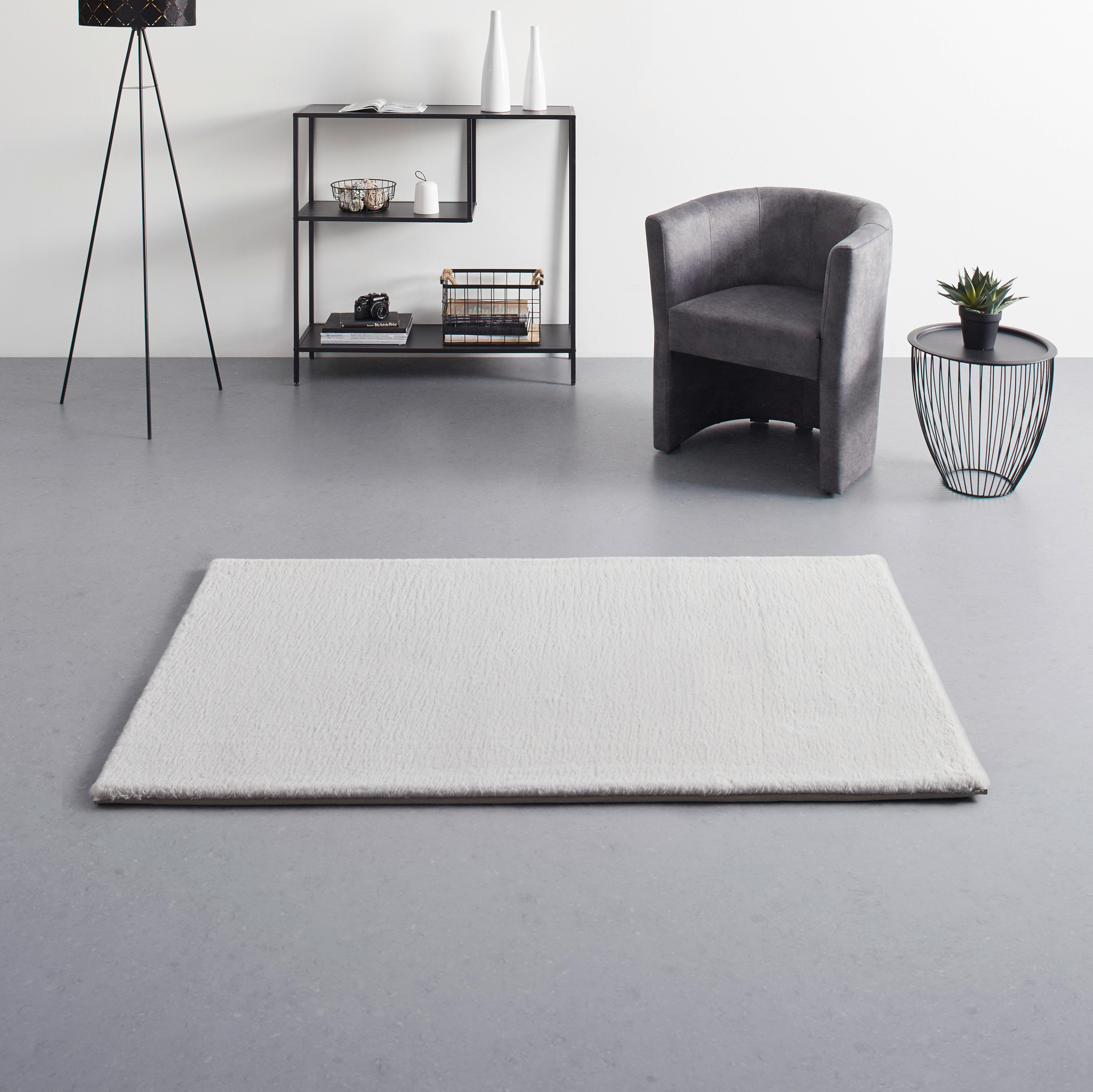 Kunstfell Caroline 1 in Silberfarben ca. 80x150cm - Silberfarben, Textil (80/150cm) - Mömax