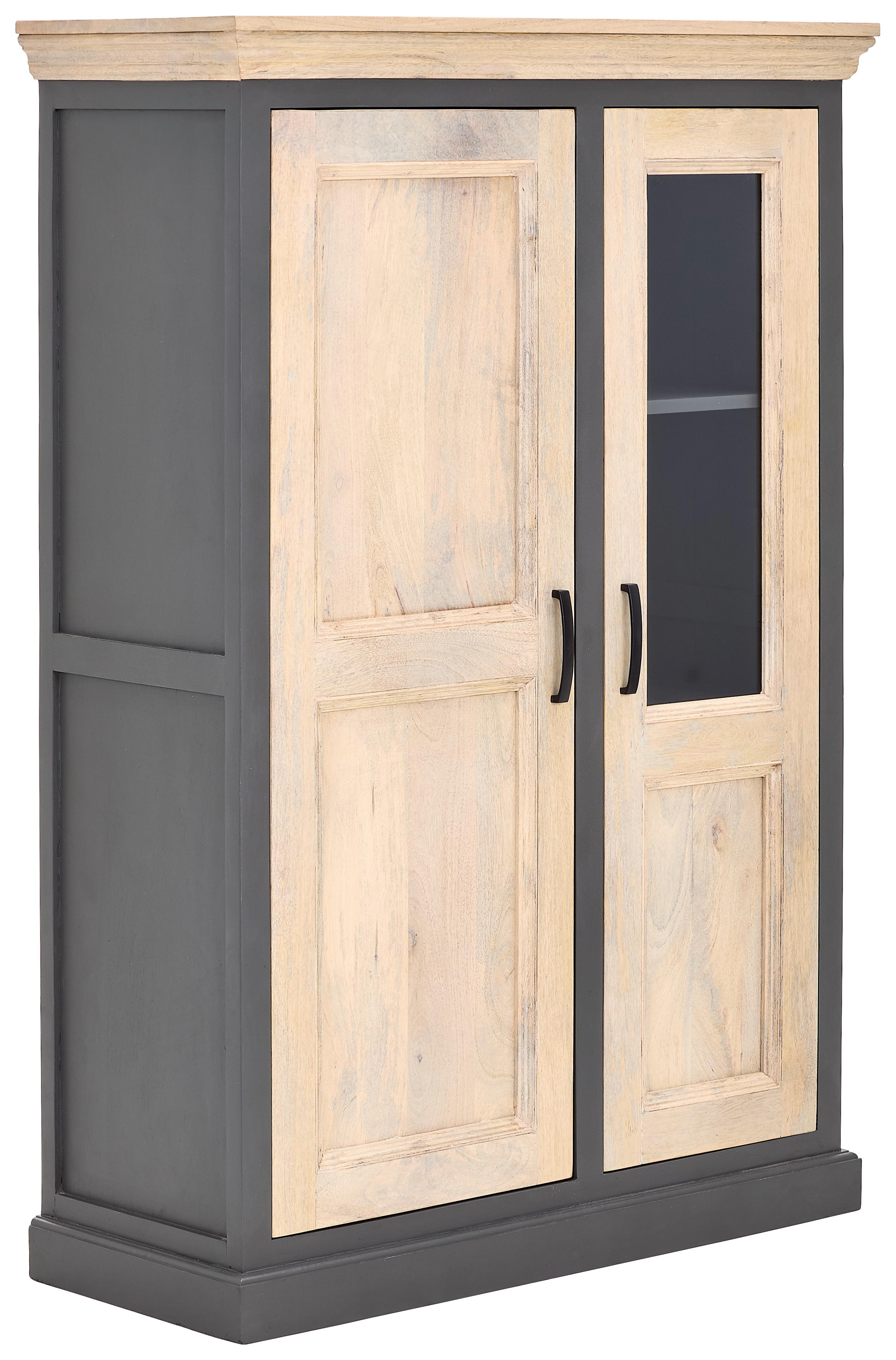 KOMODA WYSOKA HIGHBOARD - kolor naturalny/czarny, Natur, metal/drewno (100/145/40cm) - Livetastic