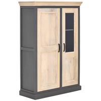KOMODA WYSOKA HIGHBOARD - kolor naturalny/czarny, Natur, metal/drewno (100/145/40cm) - Livetastic