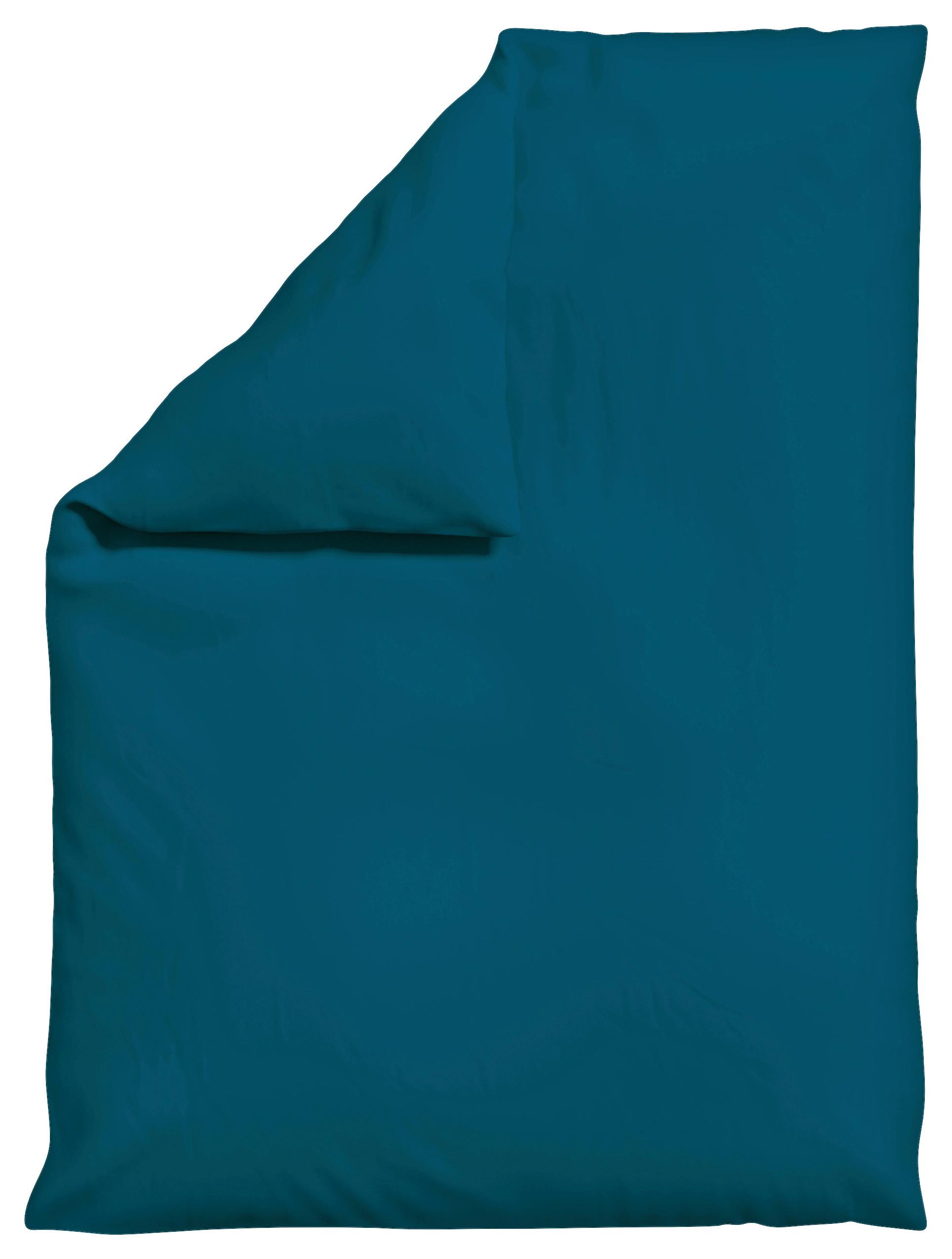 Bettdeckenbezug Woven Satin Petrol ca. 155x220cm - Petrol, Basics, Textil (155/220cm) - Schlafgut