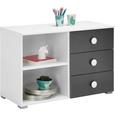 Regalelement in Grau/Weiß - Alufarben, KONVENTIONELL, Holzwerkstoff/Kunststoff (93/62/42cm) - MODERN LIVING