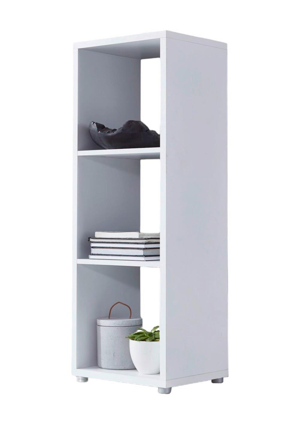 Standregal Nizza Typ 12 Weiß - Silberfarben/Weiß, MODERN, Holzwerkstoff/Kunststoff (37,5/108,5/33cm) - MID.YOU