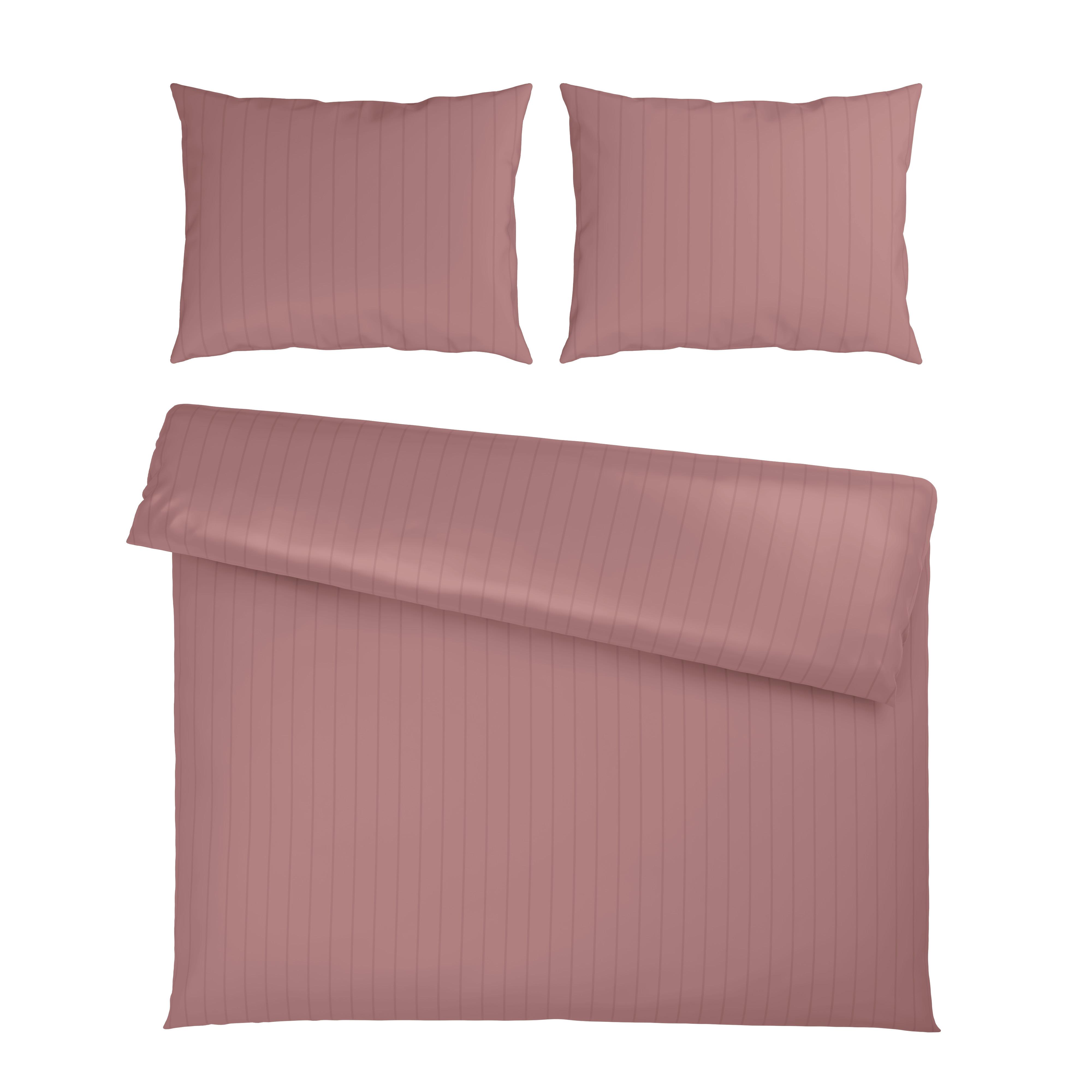 Posteljnina Dobby Streif Xxl - svetlo roza, tekstil (200/200cm) - Mömax